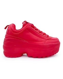 Dynamic Realness Platform Sneakers -I Hear Raves 557123126 ihr15310 6 neon realness platform sneakers red