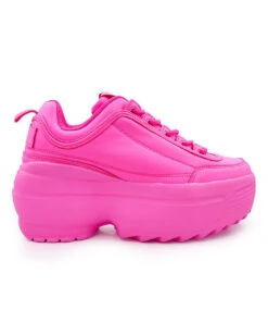 Dynamic Realness Platform Sneakers -I Hear Raves 557123129 ihr15310 7 neon realness platform sneakers neon pink