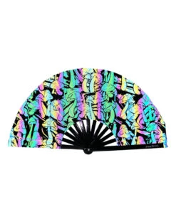 Fantastic Fungi Rainbow Reflective Hand Fan