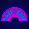 Rave Baby UV Reactive Hand Fan 2 Rave Baby UV Reactive Hand Fan -I Hear Raves 696937680 4 3