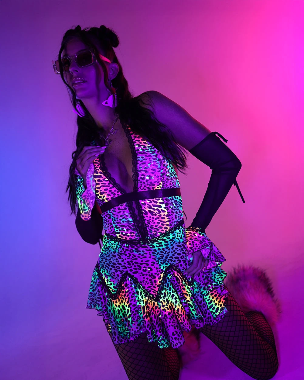 Cosmic Jungle Dress With Sleeves 3 Cosmic Jungle Dress With Sleeves