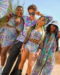 Dino Daze UV Reactive Hand Fan -I Hear Raves 8.5 Lost Lands0079