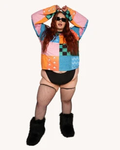 Anime Club Patchwork Jersey -I Hear Raves Anime Club Patchwork Jerse C1 Full