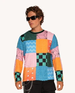 Anime Club Patchwork Jersey -I Hear Raves Anime Club Patchwork Jerse Front