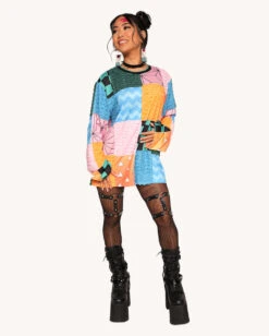 Anime Club Patchwork Jersey -I Hear Raves Anime Club Patchwork Jersey Full