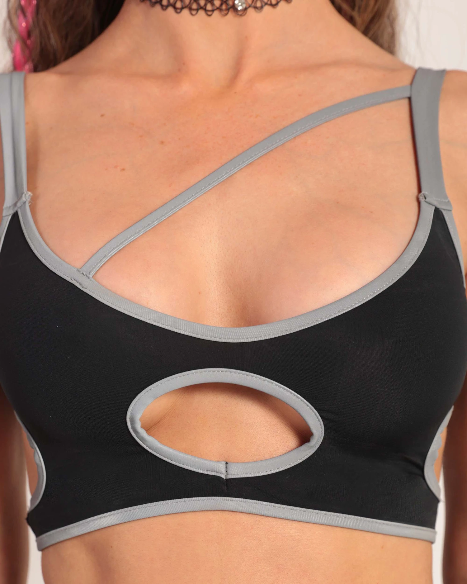 Backstage Baddie Reflective Cutout Top - Image 8