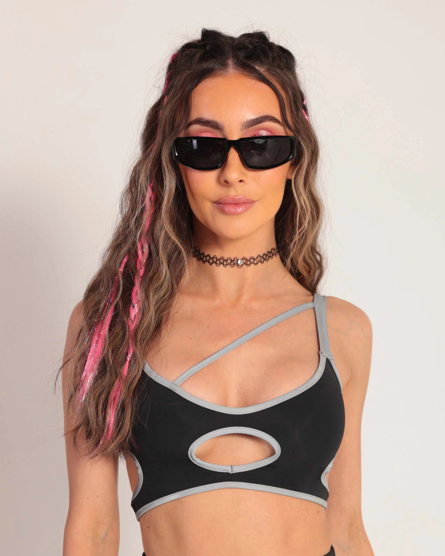 Backstage Baddie Reflective Cutout Top - Image 7