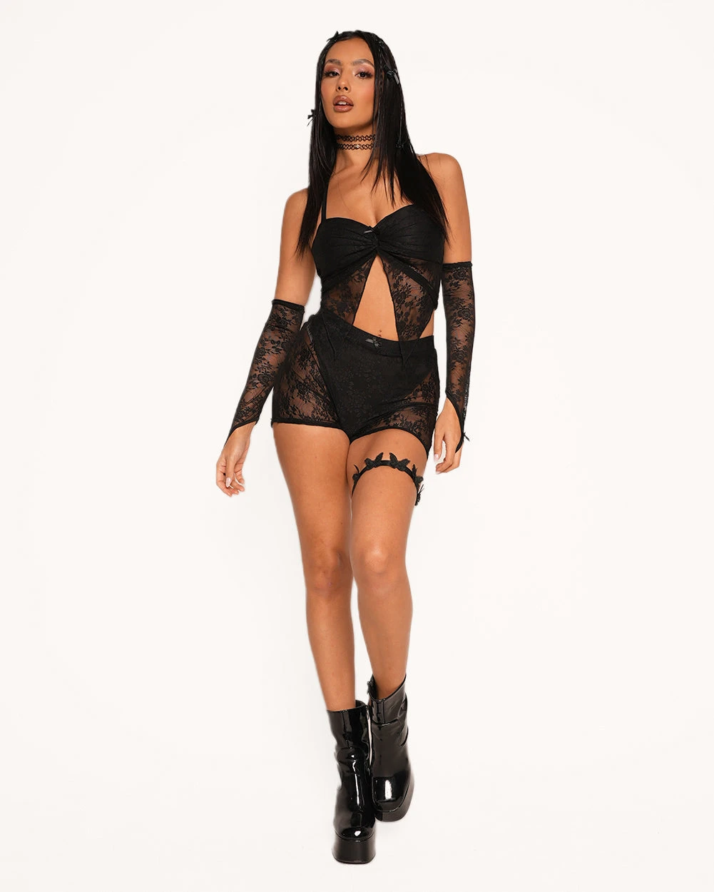 Backstage At The Yuma Lace Sleeve Top - Image 4