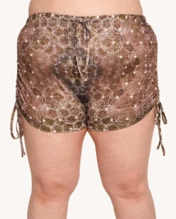 Beneath The Trees Ruched Booty Shorts -I Hear Raves Beneath the Trees Booty Shorts C1 Front a424ce0d 603f 46e7 b363 b09ac5fed8bf