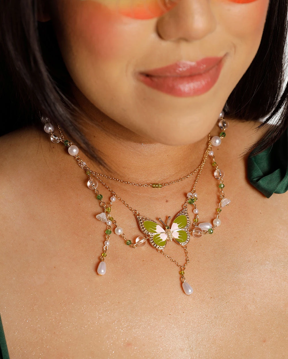 Butterfly Landing Necklace 3 Butterfly Landing Necklace