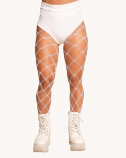 Can't Touch This Net Tights -I Hear Raves Can t Touch This Net Tights White Front