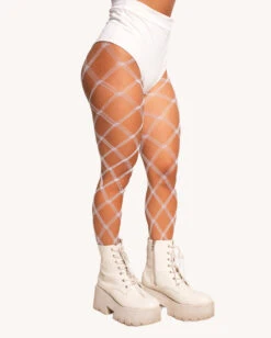 Can't Touch This Net Tights -I Hear Raves Can t Touch This Net Tights White Side