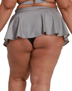 Charge Of Light Reflective Skater Skirt -I Hear Raves Charge of Light Reflective Skater Skirt Curve1 Grey Back