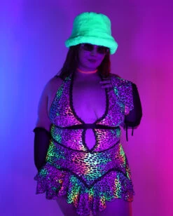 Cosmic Jungle Dress With Sleeves 21 Cosmic Jungle Dress With Sleeves -I Hear Raves Cosmic Jungle Dress with Sleeves C1 Glow