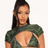 Cyber Matrix Ultra Cropped Top 1 Cyber Matrix Ultra Cropped Top -I Hear Raves Cyber Matrix Ultra Cropped Top Front