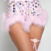 Daisy Disco Marabou Skirt -I Hear Raves Daisy Disco Marabou Skirt Baby Pink Front