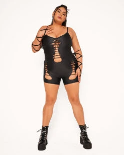 Dance In The Dark Braided Romper -I Hear Raves Dance in the Dark Braided Romper C1 Full
