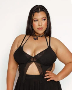 Dark Arts Mesh Top -I Hear Raves Dark Arts Mesh Top Black C1 Front