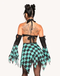 Demon's Mercy Mesh Dress With Sleeves -I Hear Raves Demon s Mercy Dress with Sleeves Back