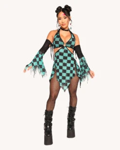 Demon's Mercy Mesh Dress With Sleeves -I Hear Raves Demon s Mercy Dress with Sleeves Full