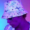 Dino Daze Bucket Hat With Stash Pocket -I Hear Raves Dino Daze Bucket Hat Glow