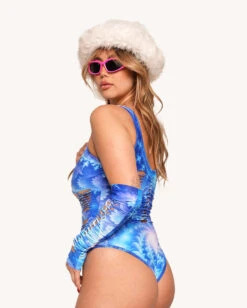 Distorted Dream Bodysuit With Sleeves 9 Distorted Dream Bodysuit With Sleeves -I Hear Raves Distorted Dream Bodysuit with Sleeves Back