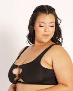 Drop The Beat Recycled Fabric Cutout Top 20 Drop The Beat Recycled Fabric Cutout Top -I Hear Raves Drop the Beat Recycled Fabric Cutout Top C1 Side