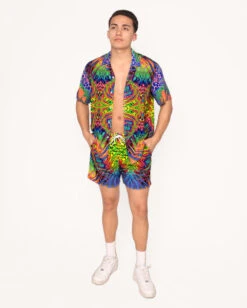 Viper Vision Camp Shorts 9 Viper Vision Camp Shorts -I Hear Raves ElectricTrippCampShorts Full