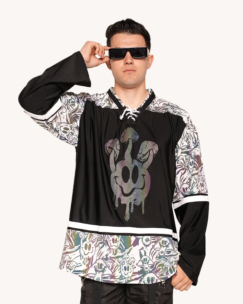 Electric Tripp Rainbow Reflective Hockey Jersey 5 Electric Tripp Rainbow Reflective Hockey Jersey - Image 3