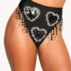 Fatal Attraction Festival Bottoms 2 Fatal Attraction Festival Bottoms -I Hear Raves Fatal Attraction Festival Bottoms Black Silver Front