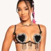 Fatal Attraction Festival Bra -I Hear Raves Fatal Attraction Festival Bra Black Silver Front 077b68d3 c46a 4793 bf35 13e542a5097b