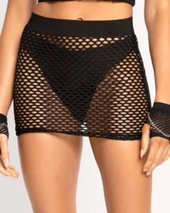 Fishnet Mini Skirt