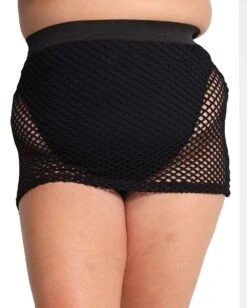Fishnet Mini Skirt -I Hear Raves Fishnet Mini Skirt C1 Blk Fr2