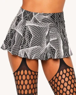 Flashbang Matrix Reflective Mini Skirt -I Hear Raves Flashbang Matrix Reflective Mini Skirt Front