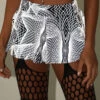 Flashbang Matrix Reflective Mini Skirt 1 Flashbang Matrix Reflective Mini Skirt -I Hear Raves Flashbang Matrix Reflective Wmn Skirt Ref