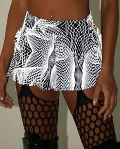 Flashbang Matrix Reflective Mini Skirt