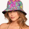 Flower Bomb Bucket Hat 2 Flower Bomb Bucket Hat -I Hear Raves Flower Bomb Bucket Hat Front