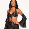 Flutter Fantasy Bodysuit With Sleeves -I Hear Raves Flutter Fantasy Bodysuit with Sleeves Front