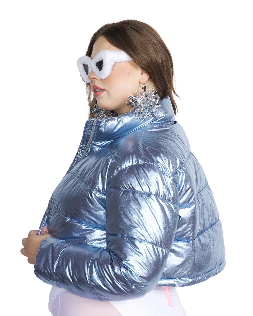 Fractal Fantasies Metallic Cropped Puffer Jacket 10 Fractal Fantasies Metallic Cropped Puffer Jacket - Image 8