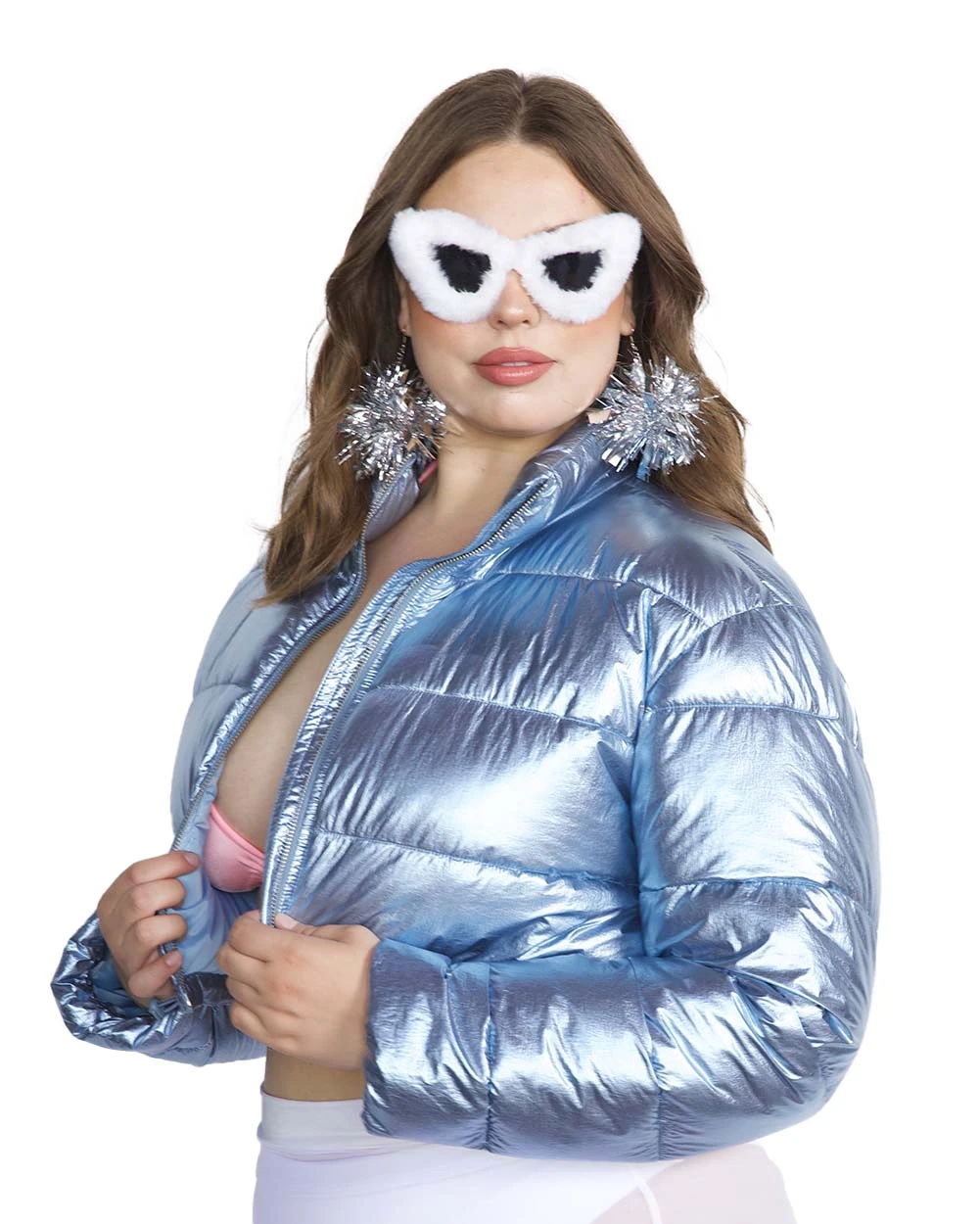 Fractal Fantasies Metallic Cropped Puffer Jacket 8 Fractal Fantasies Metallic Cropped Puffer Jacket - Image 6