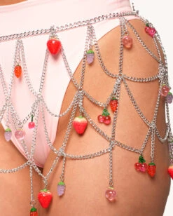 Fruit Frenzy Chain Skirt -I Hear Raves Fruit Frenzy Chain Skirt Detail