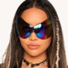 Galactic Baddie Glasses 2 Galactic Baddie Glasses -I Hear Raves Galactic Baddie Glasses Front