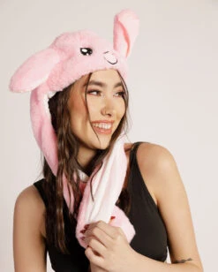 Glow Bunny LED Bucket Hat -I Hear Raves Glow Bunny LED Bucket Hat Pink Side