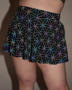 Glowkeeper Rainbow Reflective Skirt -I Hear Raves Glowkeeper Skirt C1 Reflective