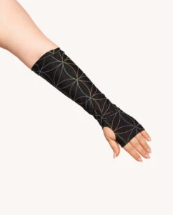 Glowkeeper Rainbow Reflective Top With Sleeves -I Hear Raves Glowkeeper Top with Sleeves Detail