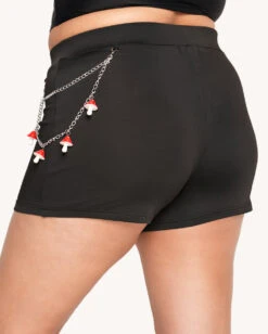 Good Mood Mushroom Shorts -I Hear Raves Good Mood Mushroom Shorts New C1 Back