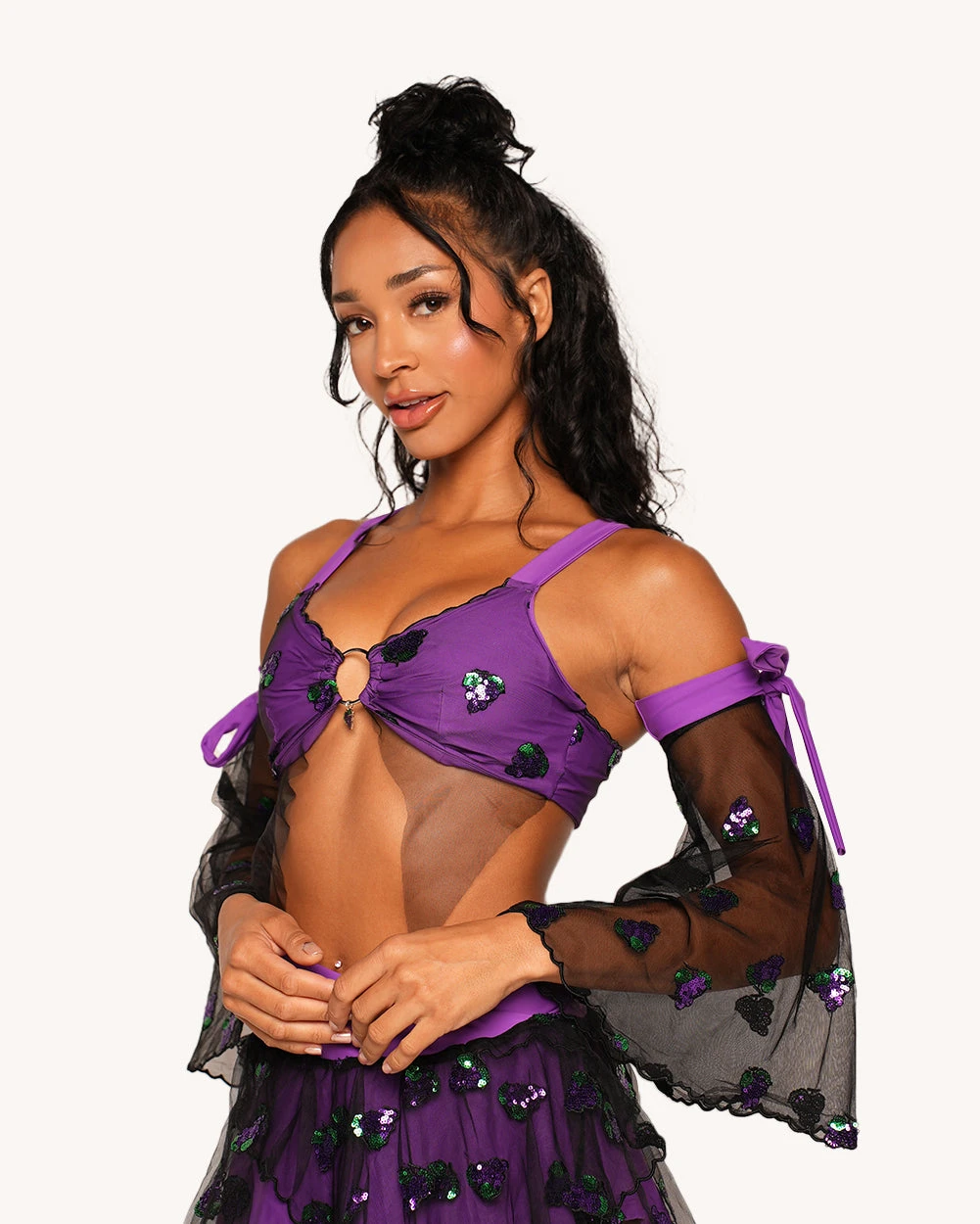 Grape Jelly Top With Sleeves 3 Grape Jelly Top With Sleeves