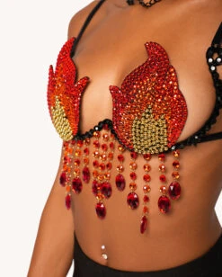 Handle This Heat Festival Bra -I Hear Raves Handle this Heat Carnival Bra Detail