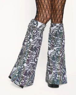 Happy Hour White Reflective Sleeve & Boot Cover Set 14 Happy Hour White Reflective Sleeve & Boot Cover Set -I Hear Raves Happy Hour White Reflective Sleeve Boot Cover Set Front