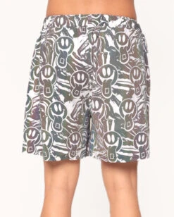 Happy Hour White Reflective Shorts 8 Happy Hour White Reflective Shorts -I Hear Raves Happy Hour White Reflective shorts Back